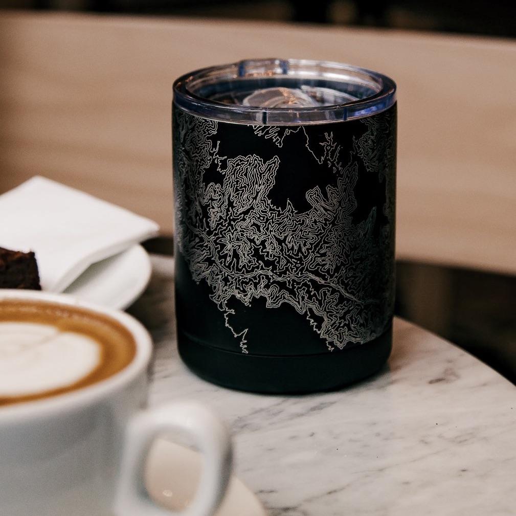 Nantucket - Massachusetts Map Insulated Cup in Matte Black
