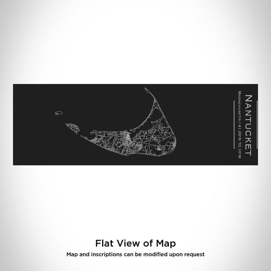 Nantucket - Massachusetts Map Insulated Cup in Matte Black